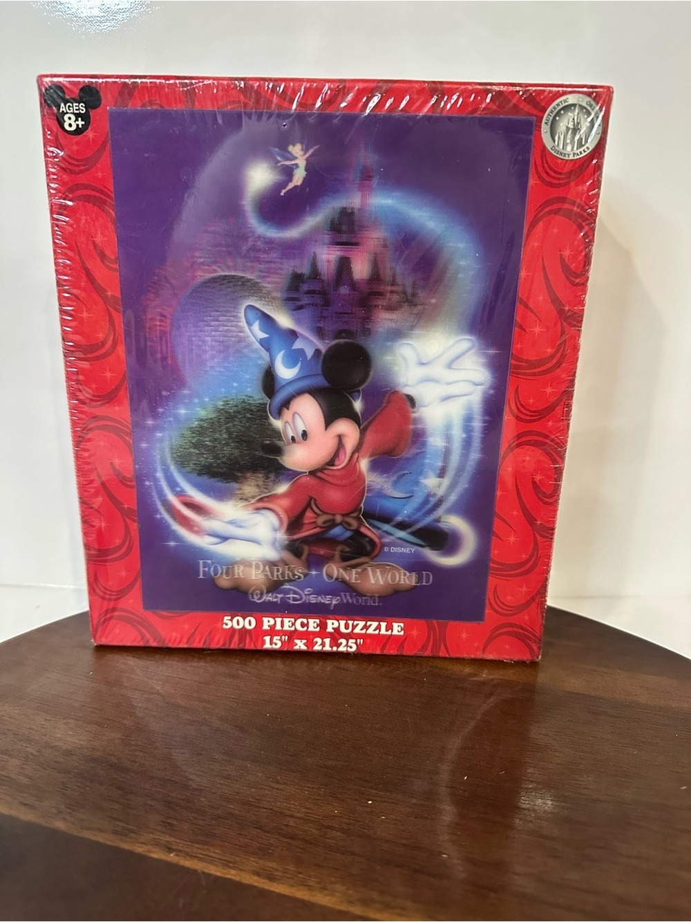 Disney Parks Four Parks One World Sorcerer Mickey 500 Piece Puzzle NEW Sealed
